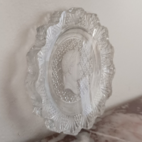 Baccarat - crystallo-ceramics with Napoleon in profile as Caesar - Brouwet collection - Empire, circa 1810