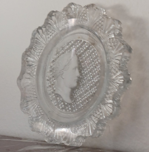 Baccarat - crystallo-ceramics with Napoleon in profile as Caesar - Brouwet collection - Empire, circa 1810