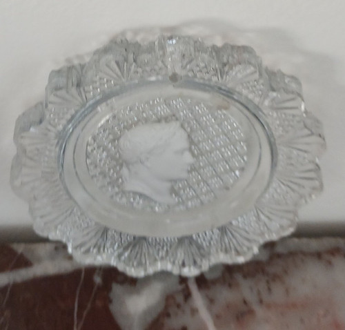 Baccarat - crystallo-ceramics with Napoleon in profile as Caesar - Brouwet collection - Empire, circa 1810