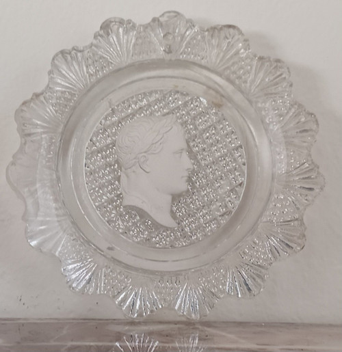 Baccarat - crystallo-ceramics with Napoleon in profile as Caesar - Brouwet collection - Empire, circa 1810