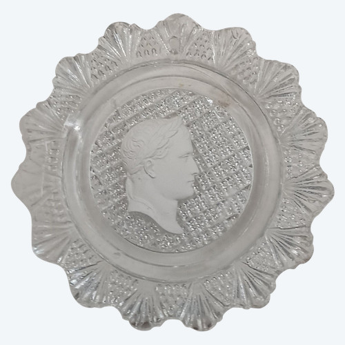 Baccarat - crystallo-ceramics with Napoleon in profile as Caesar - Brouwet collection - Empire, circa 1810