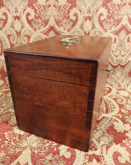 Solid mahogany apothecary case.