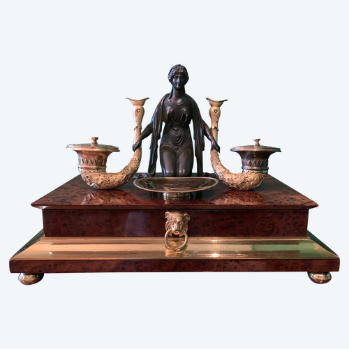 Empire period, exceptional inkwell attributed to Thomire or Alexis Decaix