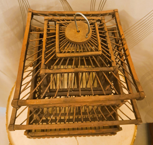 Chinese Pagoda Style Cage Exotic Wood