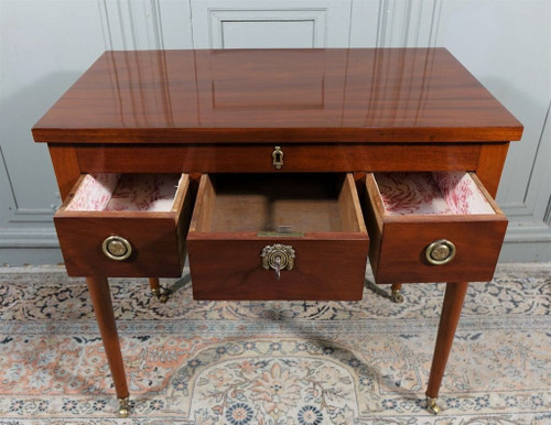 Coiffeuse d'Homme d'époque Louis XVI En Acajou