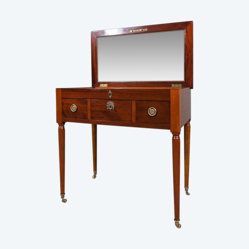 Coiffeuse d'Homme d'époque Louis XVI En Acajou