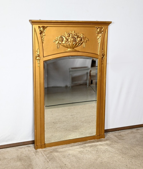 Miroir en Bois et Staff Doré, style Louis XVI – 1930