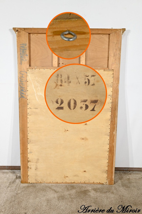 Miroir en Bois et Staff Doré, style Louis XVI – 1930