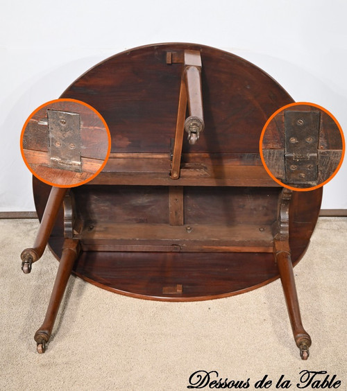 Table Ovale 6 Couverts en Acajou, Angleterre – 1ère Partie XIXe