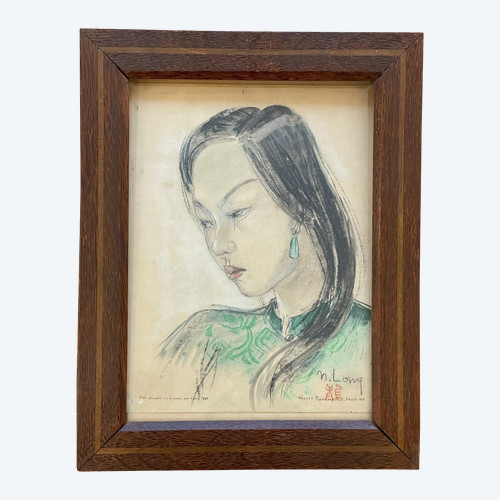 N’guyen Phan Long, a pair of drawings on paper, 1946