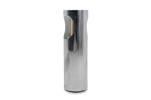 Lampe « tube » en laiton chromé et doré. Années 1970.