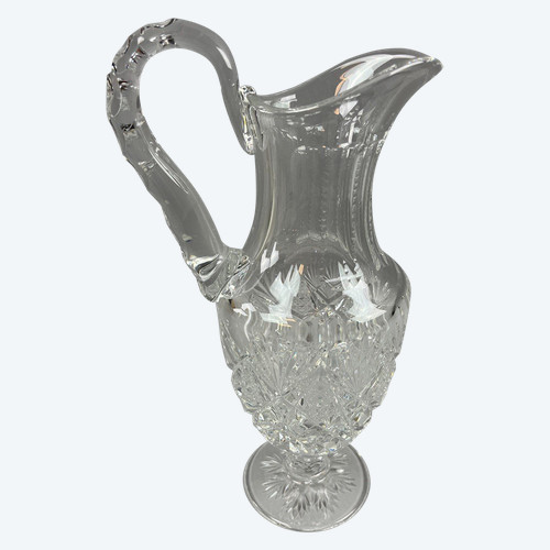 Saint Louis crystal pitcher or ewer, Florence model