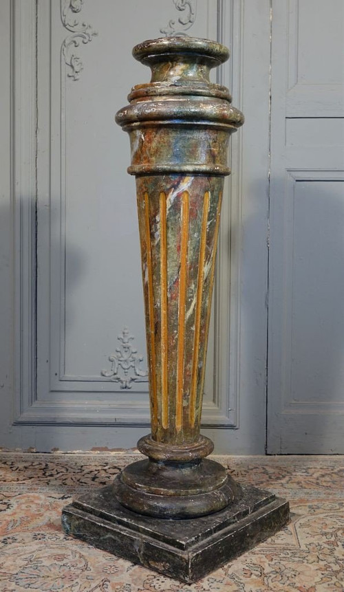 Faux Marble Painted Presentation Column