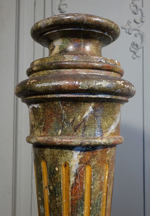 Faux Marble Painted Presentation Column