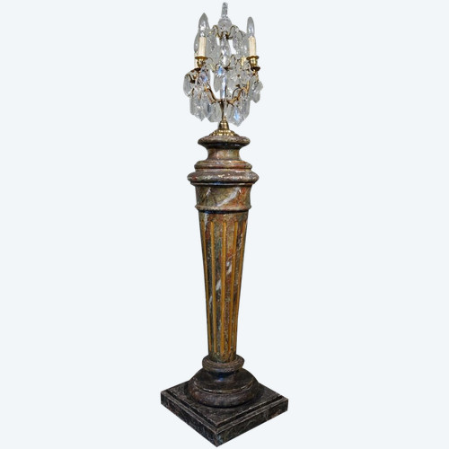 Faux Marble Painted Presentation Column