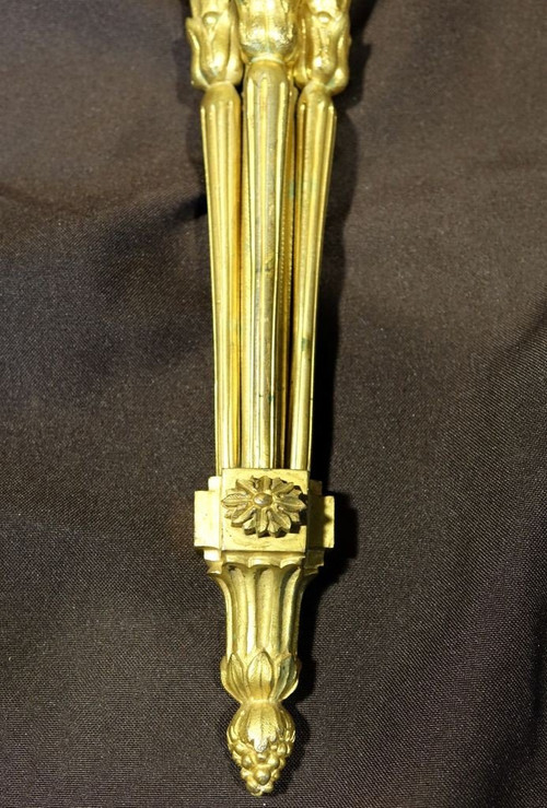 Große Wandleuchte Aus Goldbronze