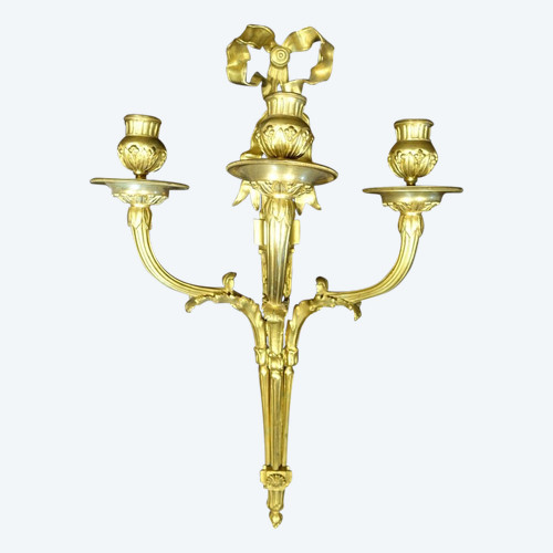 Große Wandleuchte Aus Goldbronze