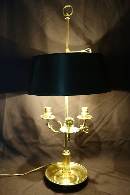 Lampe Bouillotte En Bronze Doré