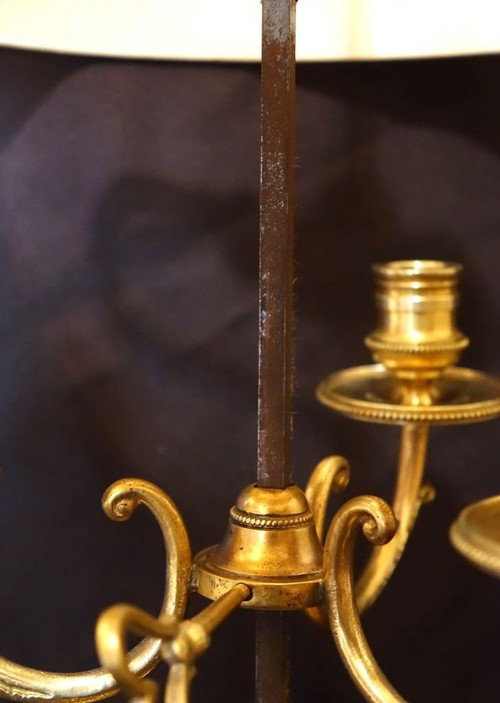 Lampe Bouillotte En Bronze Doré