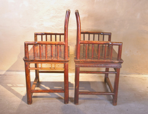 Deux anciens fauteuils Chinois XIXe