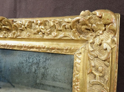 Miroir Régence En Bois Doré