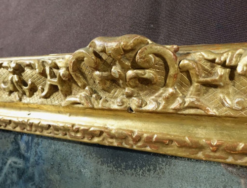 Miroir Régence En Bois Doré