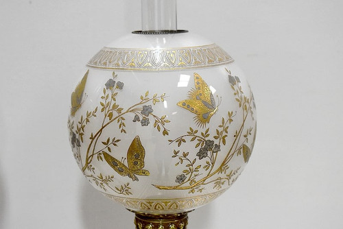 Paire de lampes à pétrole électrifiées – XIXe