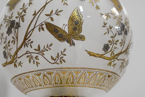 Paire de lampes à pétrole électrifiées – XIXe