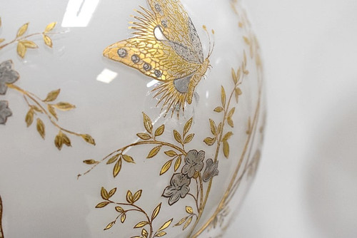 Paire de lampes à pétrole électrifiées – XIXe