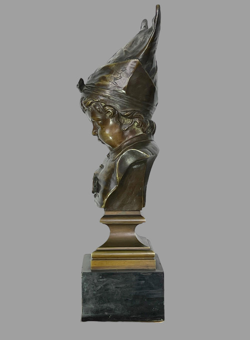 BRONZE ANCIEN DU XIXe " LE BONNET D'ÂNE LA PENITENCE " D' APRES NICOLAS LECORNET