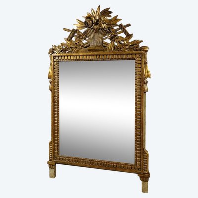 Louis XVI style pediment mirror