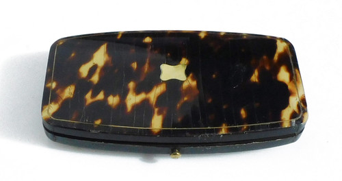 Antique Gold Silver Vermeil Sewing Set In A Napoleon III Tortoise Shell Box