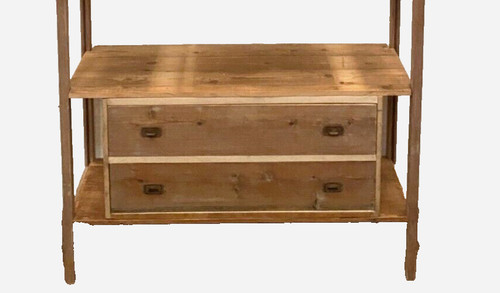Art Deco display case in solid fir from the 20th century