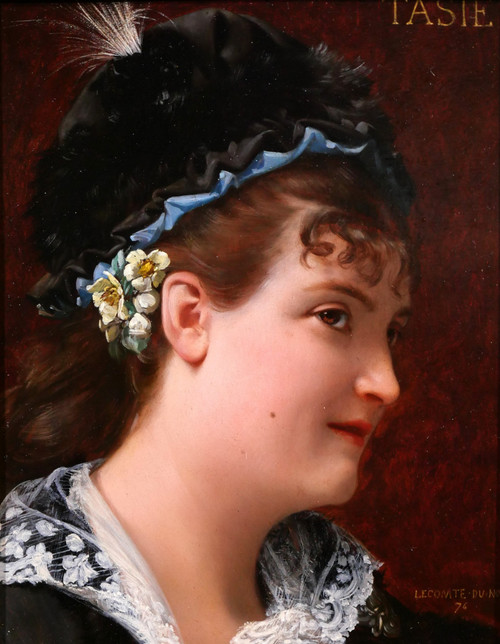 Jean Jules Antoine LECOMTE DU NOÜY 1842-1923 Porträt einer Frau, Gemälde, 1876