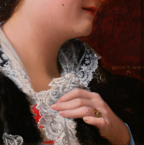 Jean Jules Antoine LECOMTE DU NOÜY 1842-1923 Porträt einer Frau, Gemälde, 1876
