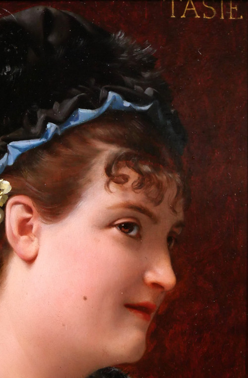 Jean Jules Antoine LECOMTE DU NOÜY 1842-1923 Porträt einer Frau, Gemälde, 1876