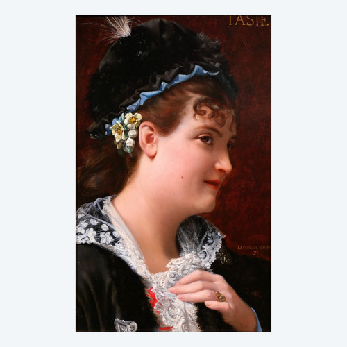 Jean Jules Antoine LECOMTE DU NOÜY 1842-1923 Porträt einer Frau, Gemälde, 1876