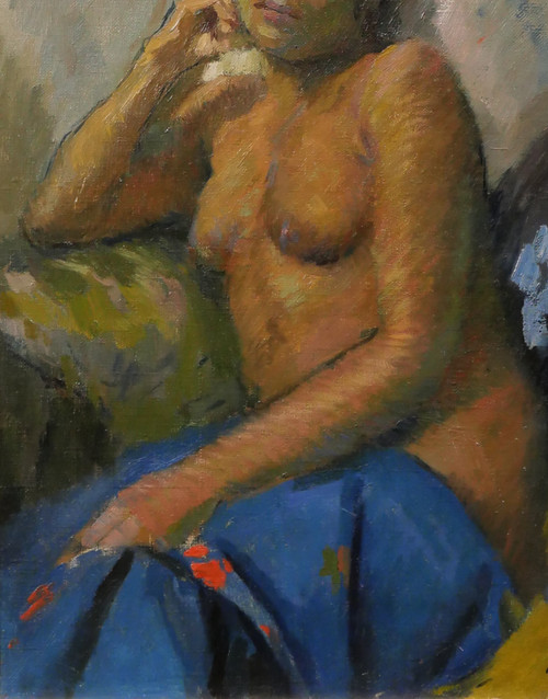 Elie Anatole PAVIL 1873-1948 La Martiniquaise, femme nue, dipinto, 1930 ca.
