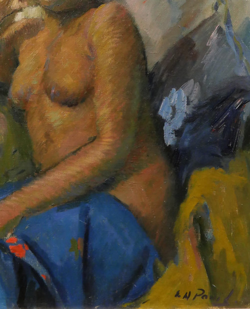 Elie Anatole PAVIL 1873-1948 La Martiniquaise, femme nue, dipinto, 1930 ca.