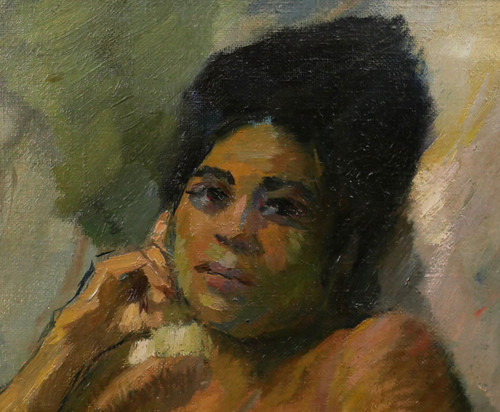 Elie Anatole PAVIL 1873-1948 La Martiniquaise, femme nue, dipinto, 1930 ca.