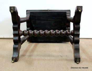  Petite Table à ouvrage en Bois laqué, époque Napoléon III - Milieu XIXe 