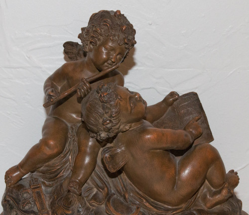  Psiche e Cupido in terracotta firmati Fernand Cian Paris
