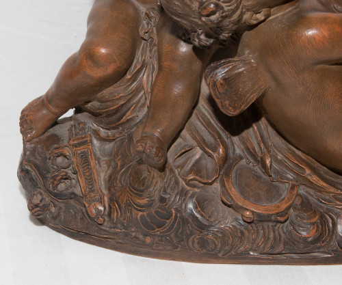  Psiche e Cupido in terracotta firmati Fernand Cian Paris