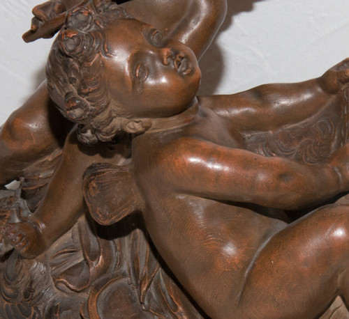  Psiche e Cupido in terracotta firmati Fernand Cian Paris