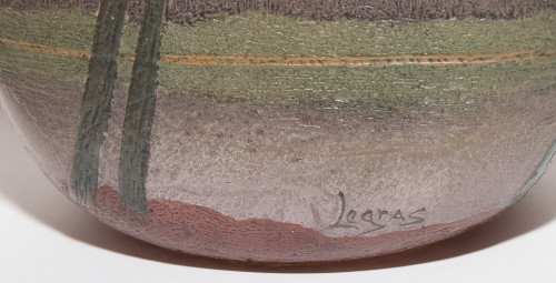Pâte De Verre Vase Signed Legras