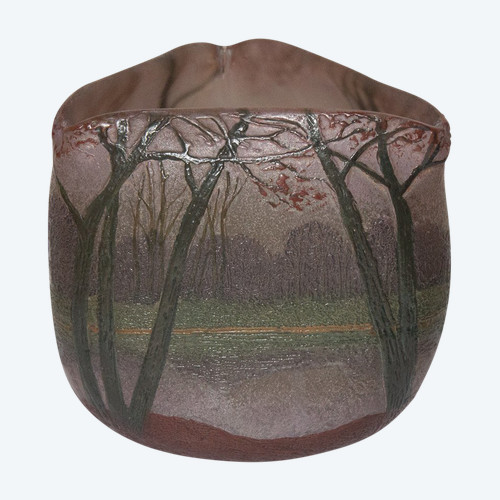 Pâte De Verre Vase Signed Legras