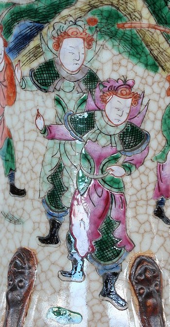 Large Baluster Vase, Cracked Canton Porcelain, China - Nineteenth