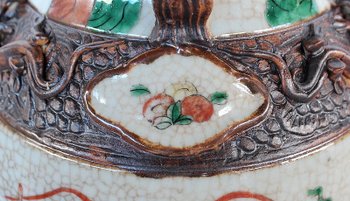 Large Baluster Vase, Cracked Canton Porcelain, China - Nineteenth