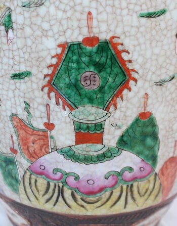 Large Baluster Vase, Cracked Canton Porcelain, China - Nineteenth