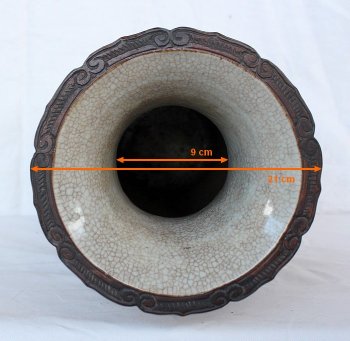 Large Baluster Vase, Cracked Canton Porcelain, China - Nineteenth